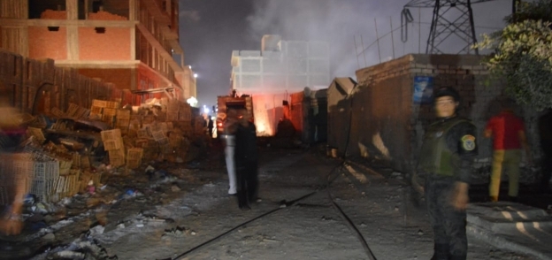 حريق بمنطقة رابعة