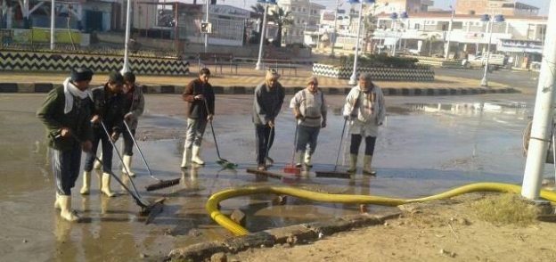 شفط مياه الامطار من شوارع كفر الشيخ