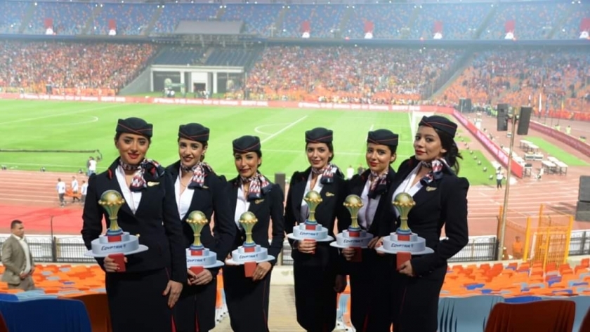ضيافة مصر للطيران تشارك بحفل توزيع جوائز بطولة كأس الأمم الإفريقية 2019
