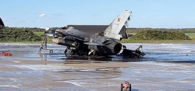 انفجار مقاتلة من طراز "أف 16"ببلجيكا