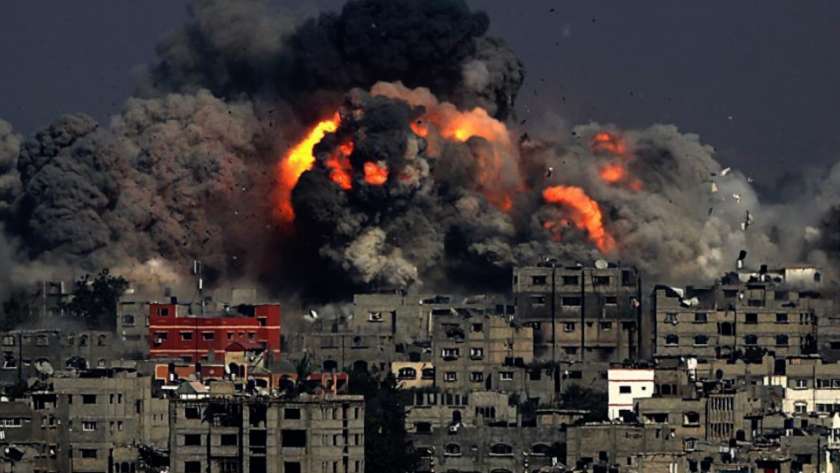 جانب من القصف الإسرائيلي العنيف على قطاع غزة