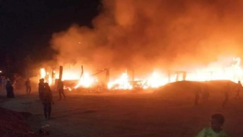 السيطرة على حريق في حظيرة للماشية ببني سويف