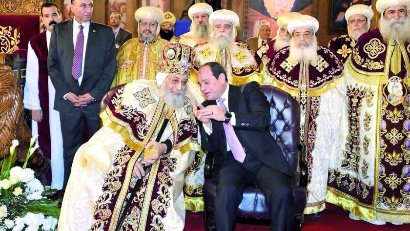الرئيس عبدالفتاح السيسى والبابا تواضروس الثاني