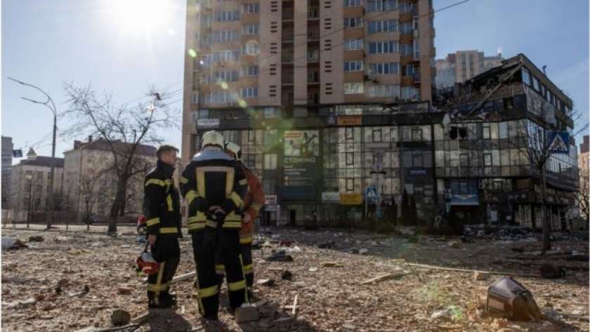 القصف على العاصمة الأوكرانية