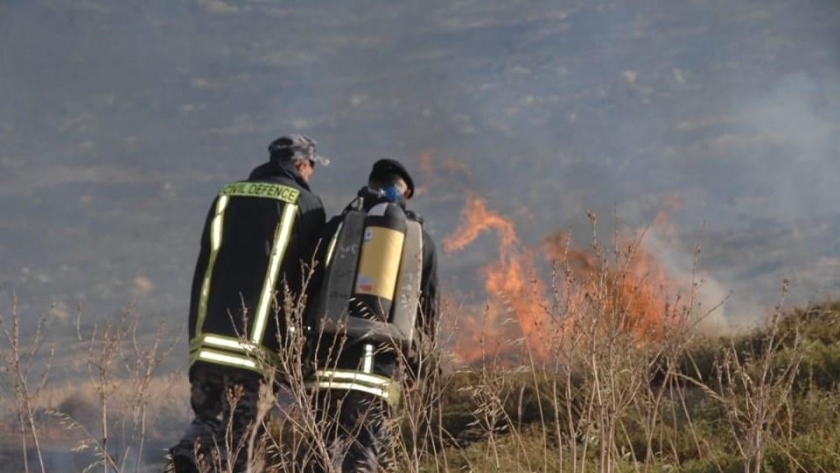 الدفاع المدني الأردني يتصدى لحرائق الغطاء النباتي