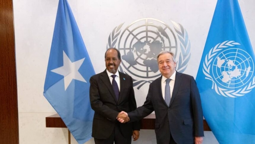 الرئيس الصومالي والأمين العام للأمم المتحدة
