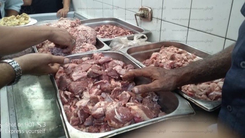 كمية من اللحوم غير صالحة للاستخدام الآدمي