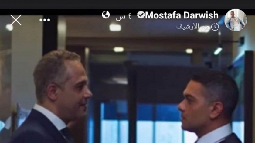 آسر ياسين ومصطفى درويش في مشهد من مسلسل «سوتس»