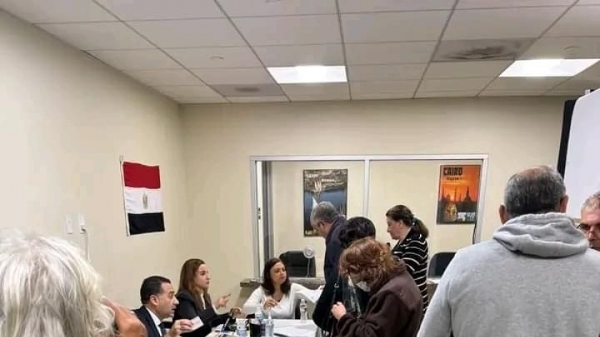 خلال تصويت الجالية المصرية في أمريكا