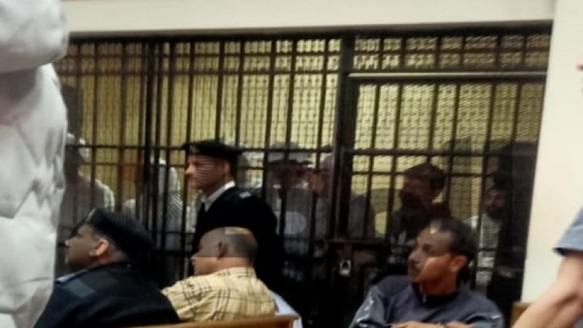 جانب من محاكمة المتهمون في قضية ولاء زايد صيدلي حلوان