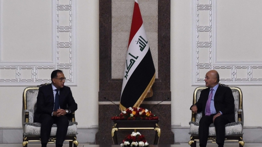 الرئيس العراقي يستقبل الدكتور مصطفى مدبولي