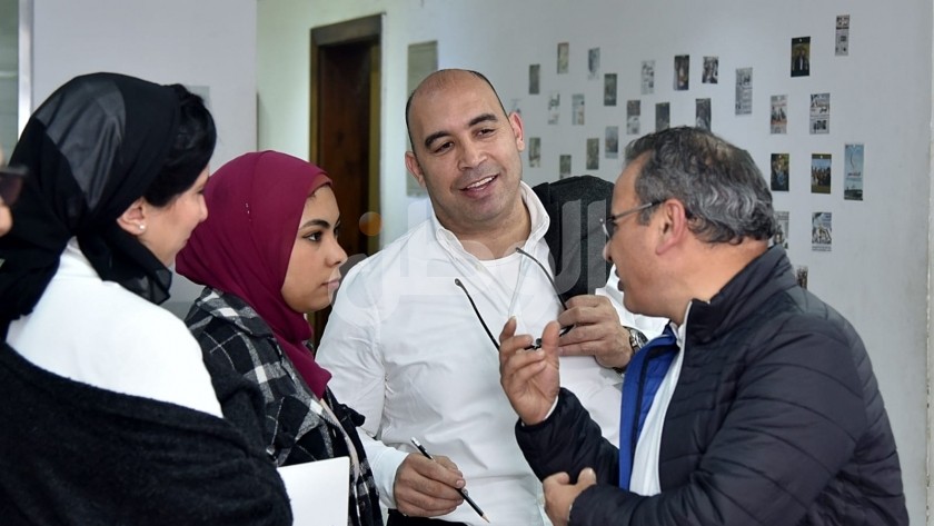 الكاتب الصحفي أحمد الخطيب رئيس تحرير «الوطن» يستقبل الإعلامي جابر القرموطي