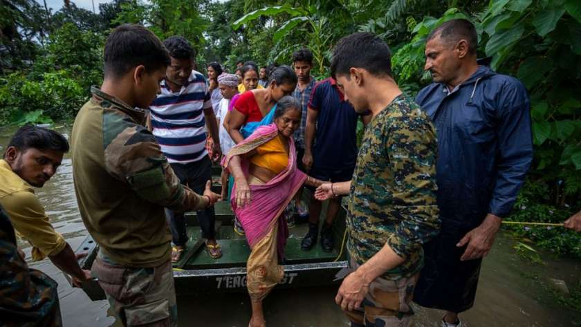 جهود الإنقاذ في ولاية آسام الهندية