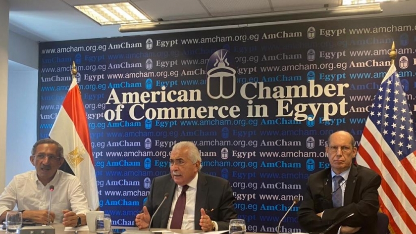 جانب من لقاء غرفة التجارة الأمريكية بالقاهرة
