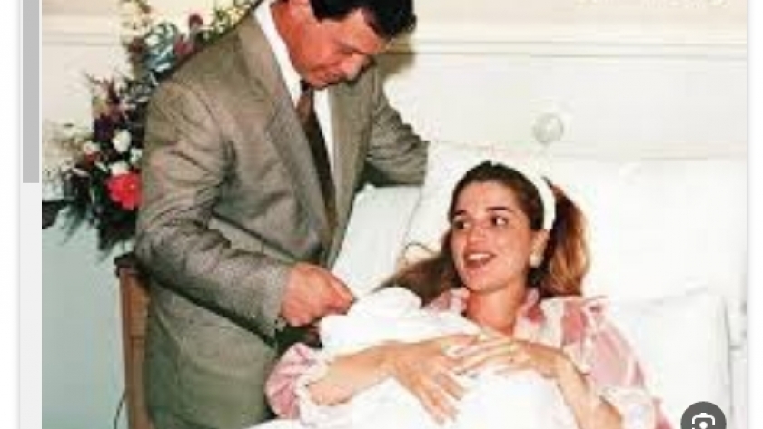 الملك عبد الله والملكة رانيا بولادة الأمير حسين