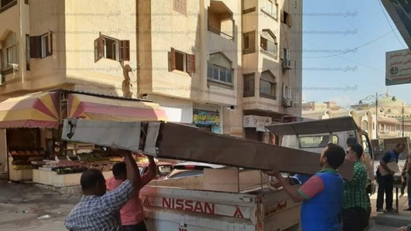 رفع 231 حالة إشغال بدمنهور وإزالة مغاسل مخالفة فى أبوحمص