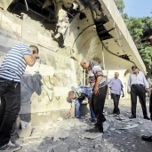 جانب من آثار التفجير فى «المهندسين»