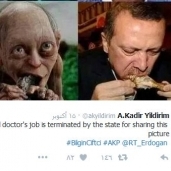 بالصور| طبيب تركي مهدد بالسجن بسبب تشبيه أردوغان بـ"جولوم".. ونشطاء يتعاطفون معه