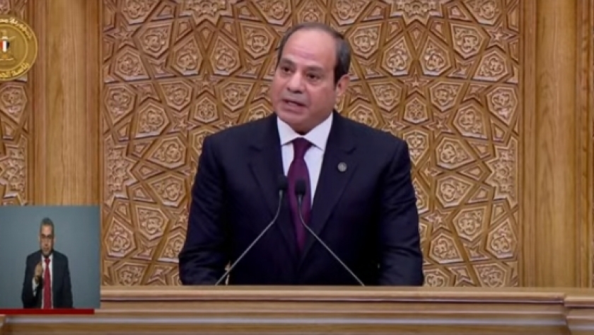 الرئيس عبد الفتاح السيسي خلال أداء اليمين الدستورية