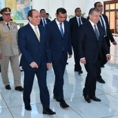 الرئيس الأوزبكستانى خلال استقباله الرئيس السيسى
