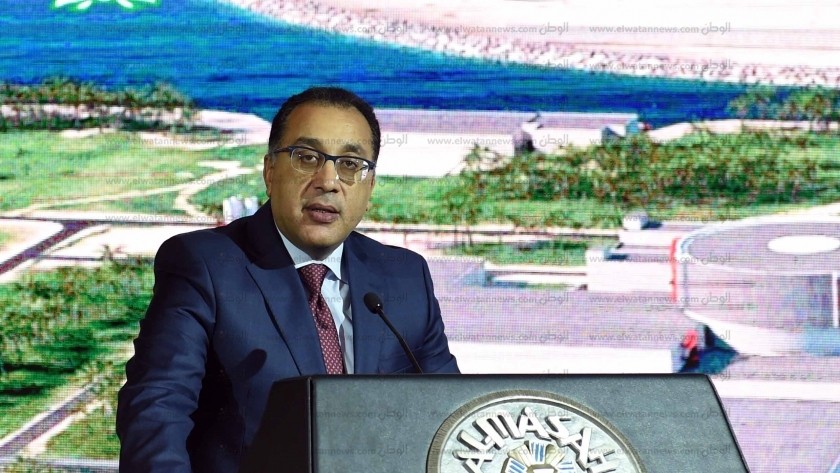 مصطفى مدبولى رئيس الوزراء خلال المؤتمر