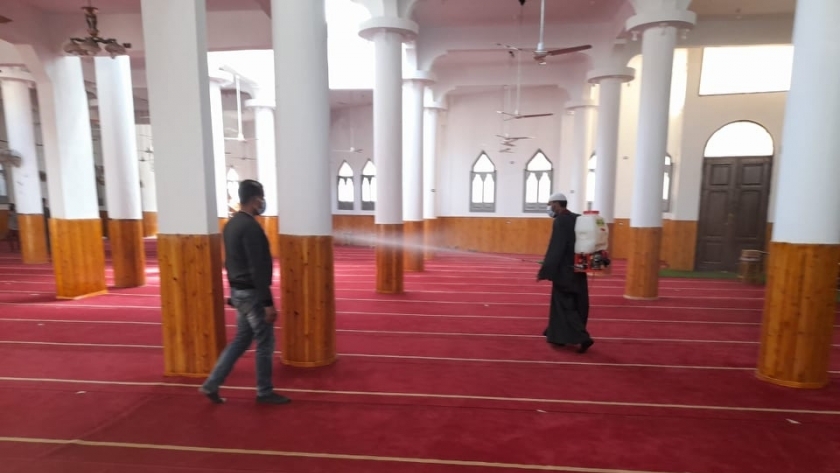تطهير و تعقيم مساجد كفر الشيخ وافتتاح مسجد  