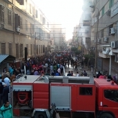 بالصور| نشوب حريق في عدد من المحلات بجوار مديرية أمن الشرقية 