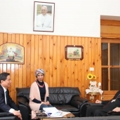 بطريرك الكاثوليك خلال لقائه مع رئيس المؤسسة الكورية المصرية للتنمية