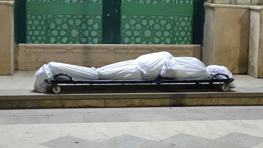 جنازة الحاج عبد المنعم أمام مسجد العيسوي بالمنصورة