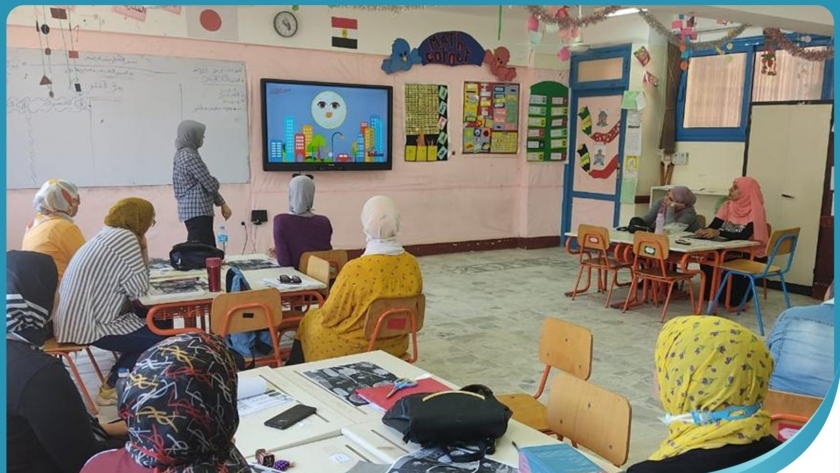 جانب من تدريب معلمي المدارس المصرية اليابانية