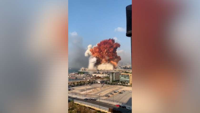 صورة من فيديو الانفجار