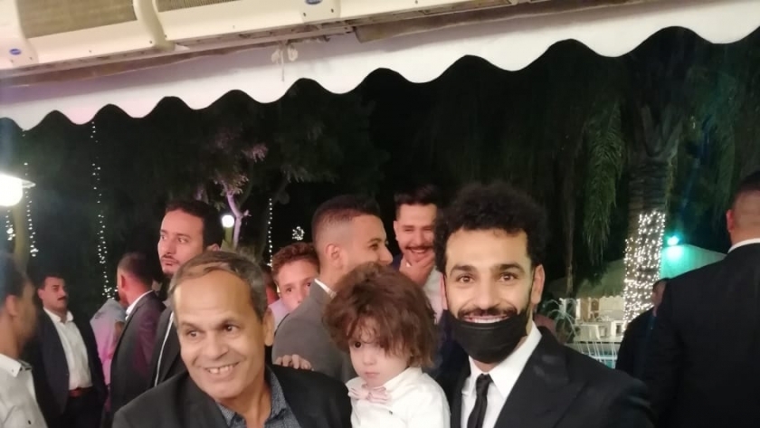 محمد صلاح خلال حفل زفاف شقيقه