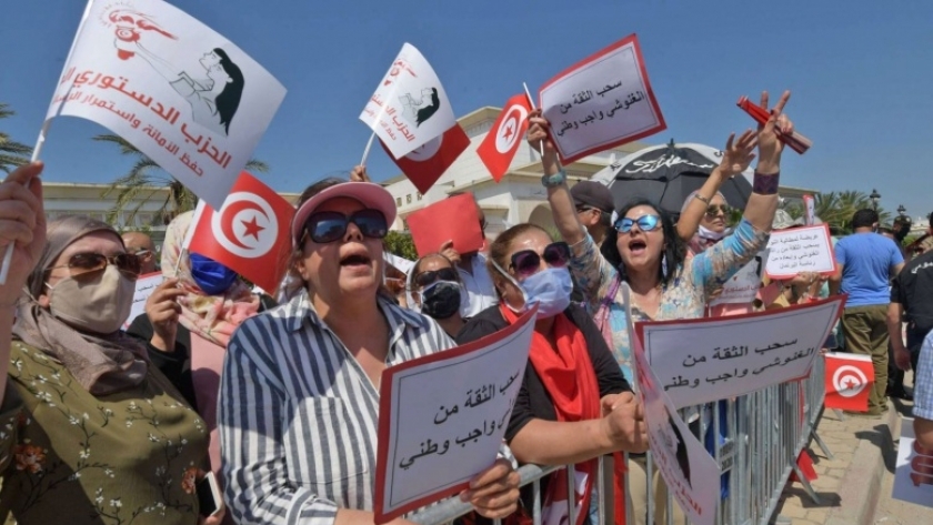 احتجاجات سابقة ضد إخوان تونس وراشد الغنوشي