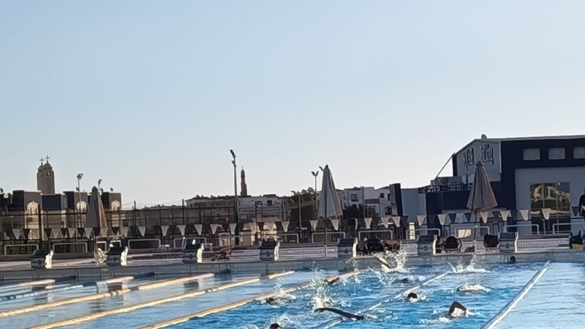 استعدادات بطولة كأس مصر للسباحة ببورسعيد