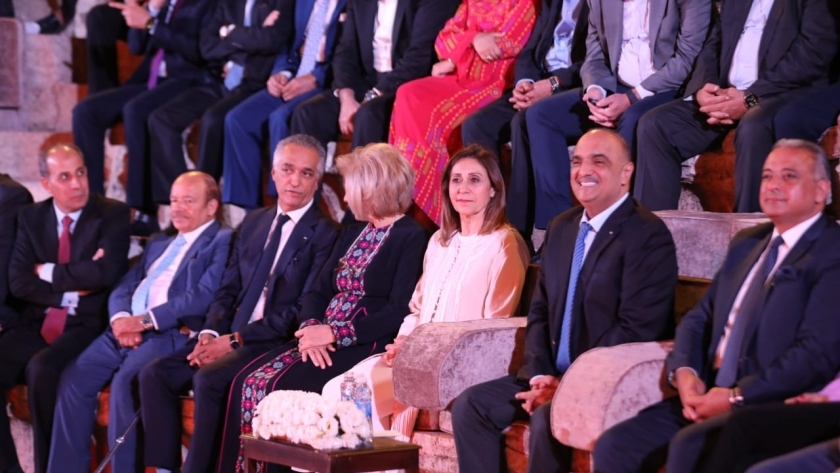 الدكتورة نيفين الكيلاني وزيرة الثقافة خلال افتتاح مهرجان جرش