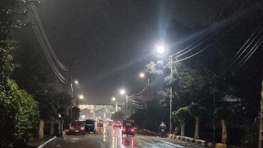 أمطار غزيرة تضرب محافظة المنوفية