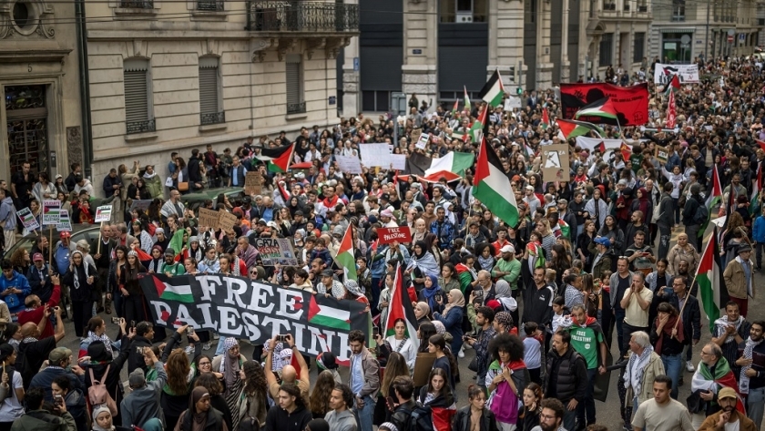 مظاهرات لدعم فلسطين في بعض مدن سويسرا