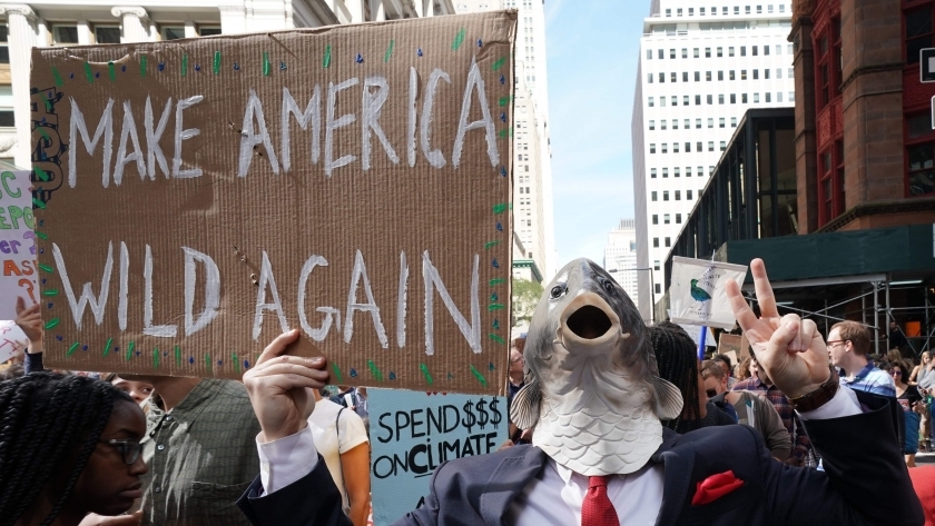 مسيرة في نيويورك ضمن الإضراب المدرسي لمطالبة قادة العالم بالتحرك من أجل البيئة