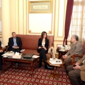 وزيرة الهجرة مع د.جابر نصار