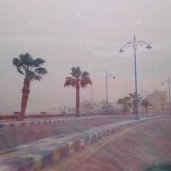 شوارع مطروح تخلو من المواطنين بسبب العواصف الترابية