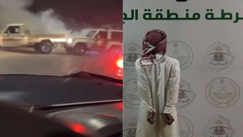 القبض على سائق يصدم سيارة شرطة سعودية