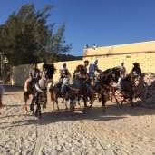 إستعدادات فى القرية البدوية بمطروح لإقامة المهرجان الأول للفروسية