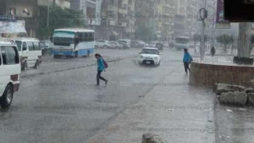 هطول الأمطار على مصر