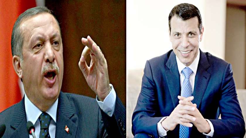القيادي الفلسطيني محمد دحلان والرئيس التركي أردوغان