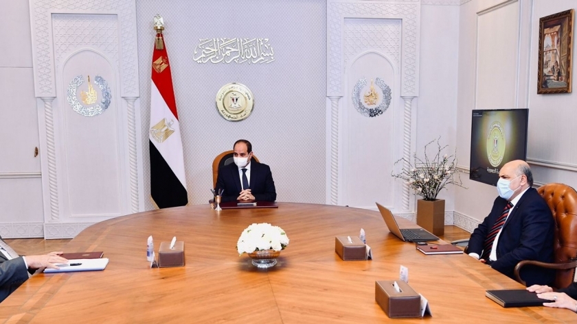 الرئيس السيسي خلال الاجتماع