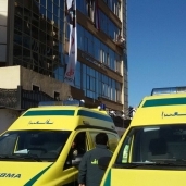 سيارات الاسعاف تؤمن المركز الثقافى بكفر الشيخ