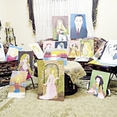 لوحات «فاطمة» فى منزلها