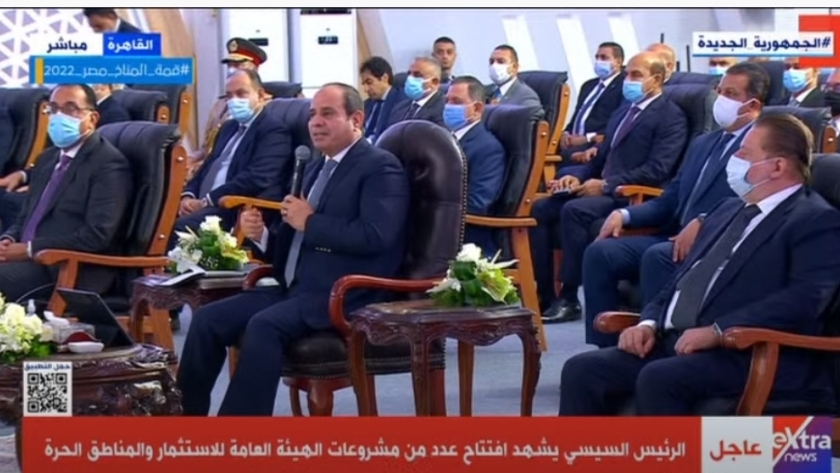 الرئيس عبدالفتاح السيسي خلال افتتاح عدد من المشروعات