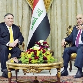 وزير الخارجية الأمريكى خلال لقائه مع الرئيس العراقى  «أ. ف. ب»