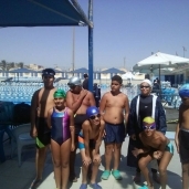 فريق سباحة المكفوفين فى مركز شباب الجزيرة